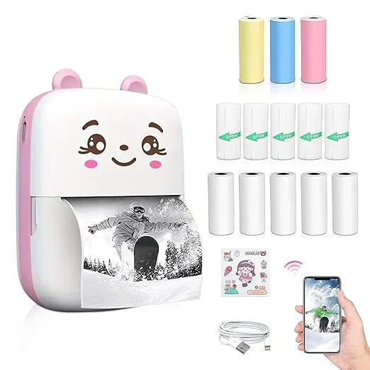 Ink-Free Mobile Thermal Printer with Long-Lasting Battery
